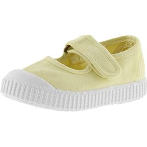 Victoria 1915 Unisex Canvas Mary Janes DREC & Strap & Reinforced Toe 136605 for Kids BANANA 19