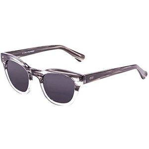 Ocean Sunglasses Santa Cruz zonnebril, uniseks, volwassenen, demony black/white down/smoke lens