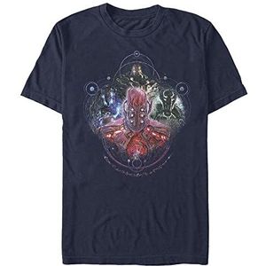 Marvel Unisex The Eternals-Celestials Four Organic Short Sleeve T-Shirt, Navy Blue, XXL, donkerblauw, XXL