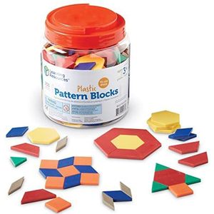 Learning Resources Plastic Patroon Blokken 250-Stuks Set, 0.5 cm Dikte