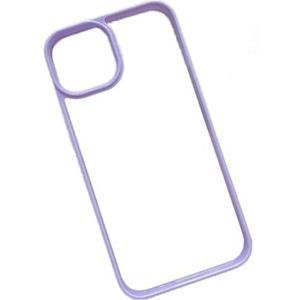 WDTURNS iPhone 13 case clear back, [Not Yellowing] [10FT Military Drop Protection], Schokbestendig en valbestendig siliconen slank telefoonhoesje voor vrouwen en meisjes iPhone 13 6,1 inch, paars