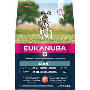 Eukanuba Droogvoer voor grote volwassen honden, rijk aan zalm en gerst, 2,5 kg