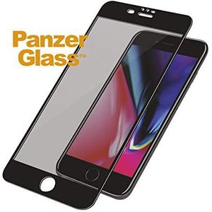 PanzerGlass P2619 - transparante displaybeschermfolie (heldere schermfolie, Apple iPhone 6/6s/7, krasbestendig, zwart, transparant, 1 stuk(e))