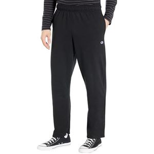 Champion Powerblend Fleece broek met open bodem voor heren, Zwart C Patch Logo, L