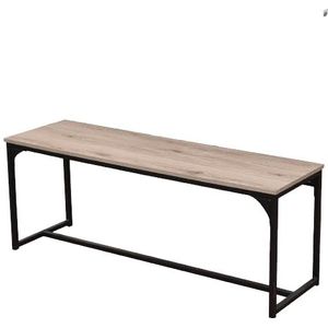 Urban Living Loft bank van hout en metaal - Zwart - L 120 X H 46 X D 35 Cm