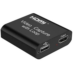 PremiumCord HDMI capture/grabber voor het opnemen van video-/audiosignalen op een computer, resolutie 4K @ 30 Hz, Full HD @ 30 Hz, plug-and-play, HDMI-uitgang