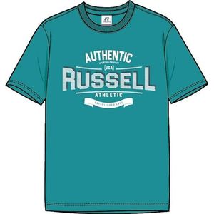 RUSSELL ATHLETIC Ara-s/S Crewneck T-shirt heren, Blauwe Meer, S