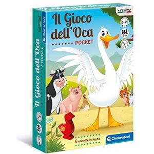 Clementoni Oca-pocket-deck, kinderkaarten, tafel, gezelschapsspel voor het hele gezin, 2-6 spelers, 6 jaar+, Made in Italy, meerkleurig, 16295
