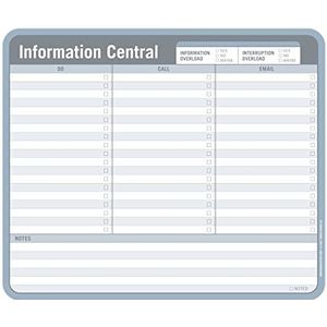 Knock Knock Informatie Centraal Papieren Muismat, to Do List Notitieblok Afscheurbare papieren muismat, Info Central (blauw/grijs, afscheuren, 24 x 20 cm)