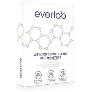EVERLAB Gewichtsproblemen hormontest â€“ 5 belangrijke hormonen snel en eenvoudig controleren, speekseltest voor ostradiol, progesteron, DHEA, testosteron en cortisol, zelftest voor thuis