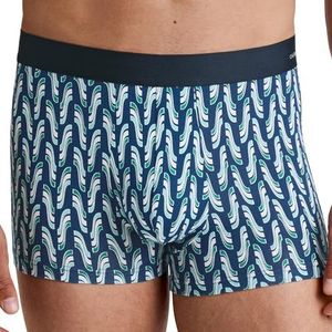 Calida Cotton Code Design Boxershorts voor heren, zachte elastische tailleband, Night Ink, 46-48