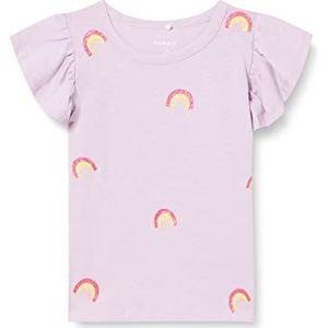 NAME IT Baby-meisje NMFJOAN Cap Top Box shirt met lange mouwen, Orchid Bloom, 104, Orchid Bloom, 86 cm