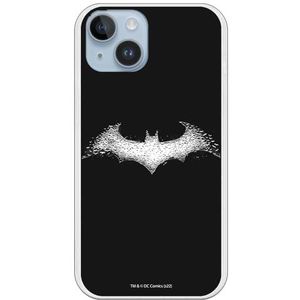 Personalaizer Flexibele beschermhoes voor iPhone 15 logo Batman, wit