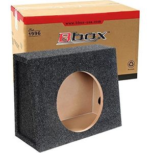 Bbox Single Sealed 12 Inch Subwoofer Enclosure - Car Audio Boxes & Enclosures - Made in USA Premium Subwoofer Box Improves Audio Quality, Sound & Bass - Nickel Finish Terminals - Black
