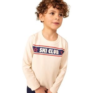 Petit Bateau T-shirt met lange mouwen voor jongens, Avalanche Wit, 5 Jaren