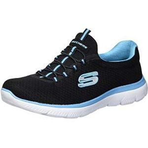 Skechers SUMMITS dames Sneaker, Noir Turquoise, 38.5 EU