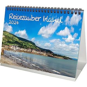Reismagie Ierland DIN A5 tafelkalender voor 2024 Dublin vakantie reizen strand zee - Seelenzauber