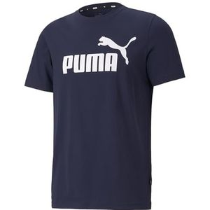 PUMA T-shirt heren Ess Logo Tee , peacoat , M