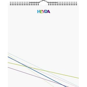 Heyda 2070481 knutsel-/creatieve kalender (13 maandbladen, 297 x 350 mm, kalendarium altijddaags, Wire-O-binding met hanger, omslag wit, maandoverzichten, wit