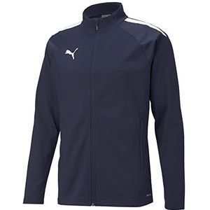 PUMA Teamliga sportjack voor heren, opwarmer- en trainingsjacks, peacoat, wit, klein