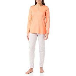 CALIDA Dames Midsummer Dreams lange pyjamaset, Light Mandarijn, 40/42