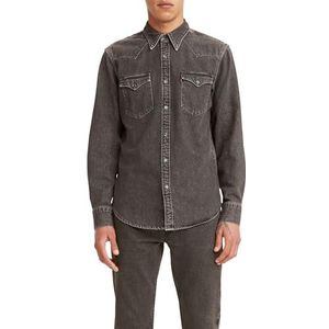Levi's Barstow Western Standard Woven Shirts voor heren, Black Washed., L