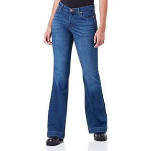 7 For All Mankind Dojo Slim Illusion met geborduurde 7 jeans, donkerblauw, regular