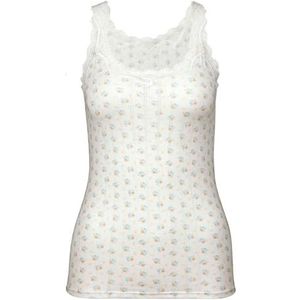 CALIDA Toujours T-shirt met print voor dames, Star White Flowers, 36/38 NL