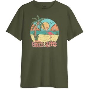 Republic Of California Endless Summer MEREPCZTS117 T-shirt voor heren, legergroen, maat S, Het leger., S
