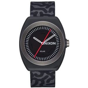 Nixon Unisex analoog Japans automatisch uurwerk horloge met polyurethaan armband A1322-5097-00, zwart/Scribble