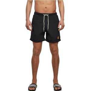 Urban Classics Heren zwembroek Block Swim Shorts 2-Pack, 2-pack Zwembroek voor mannen, sneldrogend, verkrijgbaar in vele kleuren, maten XS-5XL, vintage blauw + zwart, M