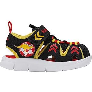 KangaROOS K-Mini Lind EV Sandalen voor jongens, uniseks, Jet Black/Lemon Chrome, 25 EU, Jet Black Lemon Chrome, 25 EU