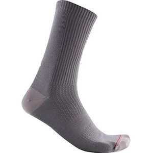 CASTELLI 4520540 Bandito Wool 18 Socks Unisex - Volwassenen Nikkelgrijs L/X