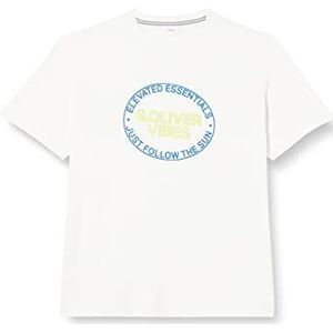 T-shirt met korte mouwen, wit, 4XL
