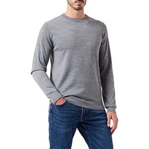 SELECTED HOMME Heren Slhtown Merino Coolmax Knit Crew B Noos Pullover, titanium, XXL