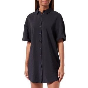 VERO MODA Dames VMQUEENY S/S Short Shirt Jurk WVN GA Jurk, Zwart, M, zwart, M