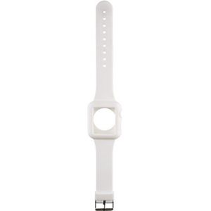 Hama Siliconen horlogebandje (geschikt voor Apple Watch 42 mm, zacht siliconen frame voor het plaatsen van de Apple Watch) wit