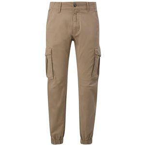 Cargobroek - Effen - Katoen - Tapered - Knoopsluiting