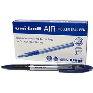 Uni-Ball UB-188-L Vulpen Tip 0.7mm Air Rollerball Pennen, Blauwe Gel, 12 Pack