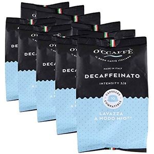 O'ccaffè Decaffeinato koffiepads geschikt voor Lavazza a Modo Mio 100 stuks Zacht koffiebrandendoor familiebedrijf Italiaanse koffiebranderij 700.00 g
