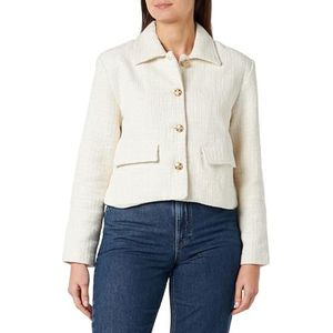 NAEMI - Korte Blazer - Wolwit - Bouclé - Dames
