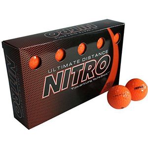 Nitro Ultimate Distance NUD15OBXBL, golfbal, 15 stuks, oranje