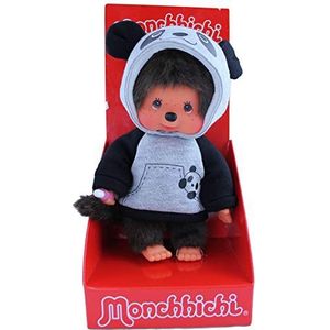 Bandai - Monchhichi - panda 20 cm - cultpluche dier uit de jaren 80 - behaaglijk 20 cm groot pluche dier voor kinderen en volwassenen - SE22353