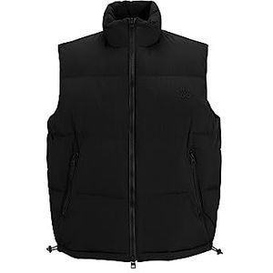 HUGO Birontino2341 waterafstotend regular fit vest met Stack-logo voor heren, zwart 1, M