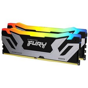 Kingston FURY Renegade Zilver RGB XMP 48GB 8400MT/s DDR5 CL40 CUDIMM Desktop Gaming Geheugen (Set van 2) - KF584CU40RSAK2-48