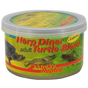 Lucky Reptile Herp Diner Turtle Blend 35 g - Schildpaddenvoer met calcium voor volwassen waterschildpadden - Schildpaddenvoer met grote garnalen/krekels & regenwormen