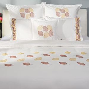 Bedset 7-delig OTONO 200x220cm ivoor, beige, bruin