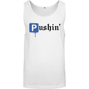 Mister Tee Heren Pushin P Tank Top S White, wit, S