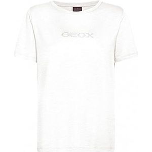 Geox Dames W T-Shirt, optisch wit, S, wit (optical white), S