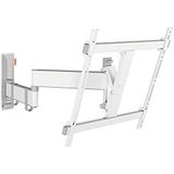 Vogel's TVM 3445 draaibare TV beugel voor 32-65 inch televisies, Max. 25 kg, Draaibaar tot 180°, Full-motion TV steun met een maximale VESA 400x400, Geschikt voor alle TV merken, Wit